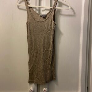 Vince Olive Green Ribbed Tank Top